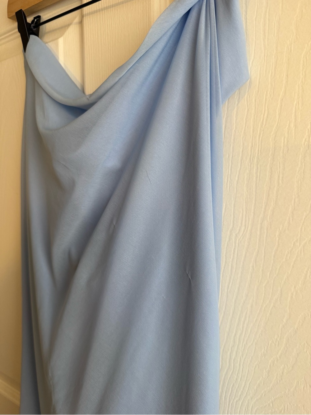 Mare Mare Cowl Neck Sheer Hem Maxi Dress Light Blue Size Small - Picture 6 of 15